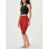 imageODODOS 2Pack High Waist Workout Capris with Pockets for Women 14quot  19quot Yoga Capri LeggingsBlackred