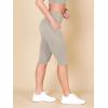 imageODODOS 2Pack High Waist Workout Capris with Pockets for Women 14quot  19quot Yoga Capri LeggingsBlacktaupe
