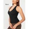imageODODOS 3Pack Seamless Racerback Crop Tank for Women Ribbed Knit Soft Crop TopsBlackblackblack
