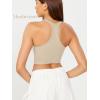 imageODODOS 3Pack Seamless Racerback Crop Tank for Women Ribbed Knit Soft Crop TopsWhitecharcoalmushroom