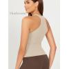 imageODODOS 3Pack Seamless Racerback Crop Tank for Women Ribbed Knit Soft Crop TopsWhitecharcoalmushroom