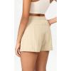 imageODODOS Stretch Woven Athletic Shorts for Women High Waist Summer Lightweight Casual Shorts with PocketsBeige