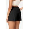 imageODODOS Stretch Woven Athletic Shorts for Women High Waist Summer Lightweight Casual Shorts with PocketsBlack