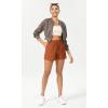 imageODODOS Stretch Woven Athletic Shorts for Women High Waist Summer Lightweight Casual Shorts with PocketsBurnt Orange