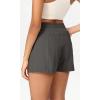 imageODODOS Stretch Woven Athletic Shorts for Women High Waist Summer Lightweight Casual Shorts with PocketsCharcoal
