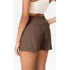 imageODODOS Stretch Woven Athletic Shorts for Women High Waist Summer Lightweight Casual Shorts with PocketsCoffee