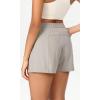imageODODOS Stretch Woven Athletic Shorts for Women High Waist Summer Lightweight Casual Shorts with PocketsLight Gray