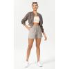 imageODODOS Stretch Woven Athletic Shorts for Women High Waist Summer Lightweight Casual Shorts with PocketsLight Gray