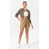 imageODODOS Stretch Woven Athletic Shorts for Women High Waist Summer Lightweight Casual Shorts with PocketsTan