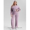 imageODODOS Womens Modal Soft Wide Leg Pants with Pockets Adjustable Shockcord High Waist Casual Lounge Pants272931quot InseamTaro Purple