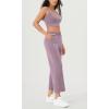imageODODOS Womens Modal Soft Wide Leg Pants with Pockets Adjustable Shockcord High Waist Casual Lounge Pants272931quot InseamTaro Purple