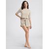 imageODODOS Womens PeachSoft Relaxed Fit Cropped TShirt Short Sleeve Crew Neck Casual Lounge TopBeige