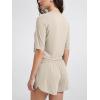 imageODODOS Womens PeachSoft Relaxed Fit Cropped TShirt Short Sleeve Crew Neck Casual Lounge TopBeige