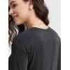 imageODODOS Womens PeachSoft Relaxed Fit Cropped TShirt Short Sleeve Crew Neck Casual Lounge TopBlack
