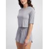 imageODODOS Womens PeachSoft Relaxed Fit Cropped TShirt Short Sleeve Crew Neck Casual Lounge TopLight Gray