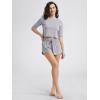 imageODODOS Womens PeachSoft Relaxed Fit Cropped TShirt Short Sleeve Crew Neck Casual Lounge TopLight Gray