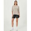 imageODODOS Womens Side Split Tee Modal Soft Raglan Short Sleeve Relaxed Fit Casual Lounge TShirts Yoga TopsAbalone