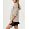 imageODODOS Womens Side Split Tee Modal Soft Raglan Short Sleeve Relaxed Fit Casual Lounge TShirts Yoga TopsAbalone