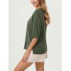 imageODODOS Womens Side Split Tee Modal Soft Raglan Short Sleeve Relaxed Fit Casual Lounge TShirts Yoga TopsArmy Green