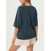 imageODODOS Womens Side Split Tee Modal Soft Raglan Short Sleeve Relaxed Fit Casual Lounge TShirts Yoga TopsDeep Teal