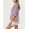 imageODODOS Womens Side Split Tee Modal Soft Raglan Short Sleeve Relaxed Fit Casual Lounge TShirts Yoga TopsLavender