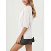 imageODODOS Womens Side Split Tee Modal Soft Raglan Short Sleeve Relaxed Fit Casual Lounge TShirts Yoga TopsWhite
