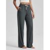 imageODODOS Womens Straight Leg Pants Ultra Soft Stratum Tech Relaxed Casual Pajama Lounge Pants with Pockets29 InseamCharcoal Heather
