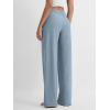 imageODODOS Womens Straight Leg Pants Ultra Soft Stratum Tech Relaxed Casual Pajama Lounge Pants with Pockets29 InseamDusty Blue Heather