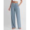 imageODODOS Womens Straight Leg Pants Ultra Soft Stratum Tech Relaxed Casual Pajama Lounge Pants with Pockets29 InseamDusty Blue Heather