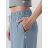 imageODODOS Womens Straight Leg Pants Ultra Soft Stratum Tech Relaxed Casual Pajama Lounge Pants with Pockets29 InseamDusty Blue Heather
