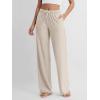 imageODODOS Womens Straight Leg Pants Ultra Soft Stratum Tech Relaxed Casual Pajama Lounge Pants with Pockets29 InseamEcru Heather