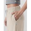 imageODODOS Womens Straight Leg Pants Ultra Soft Stratum Tech Relaxed Casual Pajama Lounge Pants with Pockets29 InseamEcru Heather