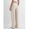 imageODODOS Womens Straight Leg Pants Ultra Soft Stratum Tech Relaxed Casual Pajama Lounge Pants with Pockets29 InseamEcru Heather
