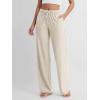 imageODODOS Womens Straight Leg Pants Ultra Soft Stratum Tech Relaxed Casual Pajama Lounge Pants with Pockets29 InseamMilkweed Heather