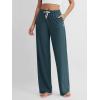imageODODOS Womens Straight Leg Pants Ultra Soft Stratum Tech Relaxed Casual Pajama Lounge Pants with Pockets29 InseamNavy Heather