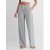 imageODODOS Womens Straight Leg Pants Ultra Soft Stratum Tech Relaxed Casual Pajama Lounge Pants with Pockets29 InseamPale Grey Heather
