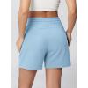 imageODODOS Womens Sweat Shorts 5quot Cotton French Terry High Waist Workout Casual Lounge Shorts with PocketsAir Blue