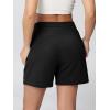 imageODODOS Womens Sweat Shorts 5quot Cotton French Terry High Waist Workout Casual Lounge Shorts with PocketsBlack