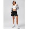 imageODODOS Womens Sweat Shorts 5quot Cotton French Terry High Waist Workout Casual Lounge Shorts with PocketsBlack