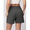 imageODODOS Womens Sweat Shorts 5quot Cotton French Terry High Waist Workout Casual Lounge Shorts with PocketsCharcoal