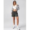 imageODODOS Womens Sweat Shorts 5quot Cotton French Terry High Waist Workout Casual Lounge Shorts with PocketsCharcoal
