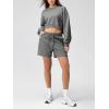 imageODODOS Womens Sweat Shorts 5quot Cotton French Terry High Waist Workout Casual Lounge Shorts with PocketsCharcoal Heather