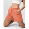 imageODODOS Womens Sweat Shorts 5quot Cotton French Terry High Waist Workout Casual Lounge Shorts with PocketsDusted Clay