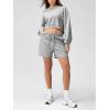 imageODODOS Womens Sweat Shorts 5quot Cotton French Terry High Waist Workout Casual Lounge Shorts with PocketsGrey Heather