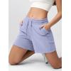 imageODODOS Womens Sweat Shorts 5quot Cotton French Terry High Waist Workout Casual Lounge Shorts with PocketsJacaranda