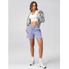 imageODODOS Womens Sweat Shorts 5quot Cotton French Terry High Waist Workout Casual Lounge Shorts with PocketsJacaranda