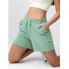 imageODODOS Womens Sweat Shorts 5quot Cotton French Terry High Waist Workout Casual Lounge Shorts with PocketsLichen