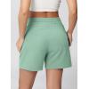 imageODODOS Womens Sweat Shorts 5quot Cotton French Terry High Waist Workout Casual Lounge Shorts with PocketsLichen
