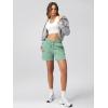 imageODODOS Womens Sweat Shorts 5quot Cotton French Terry High Waist Workout Casual Lounge Shorts with PocketsLichen