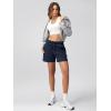 imageODODOS Womens Sweat Shorts 5quot Cotton French Terry High Waist Workout Casual Lounge Shorts with PocketsNavy